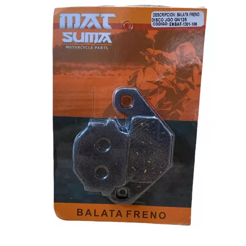 Balata Freno Disco Motocicleta Jgo Gn125 -