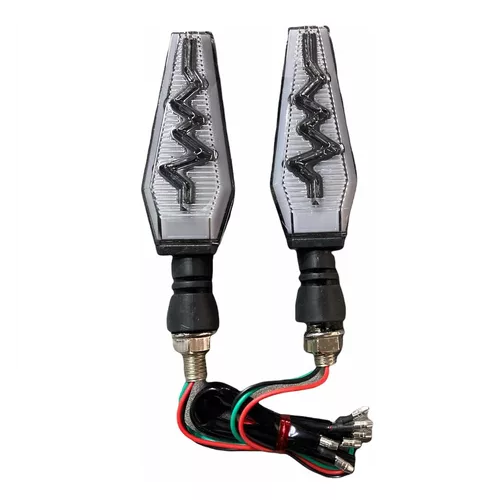 Direccionales Motocicleta Led Bicolor Amarillo/azul -1002a CUARTO DIRECCIONAL