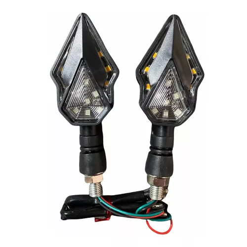 Direccionales Motocicleta Led Bicolor Amarillo/blanco -1022b CUARTO DIRECCIONAL