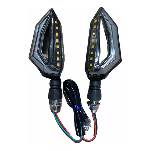 Direccionales Motocicleta Led Bicolor Amarillo/blanco -1038b CUARTO DIRECCIONAL