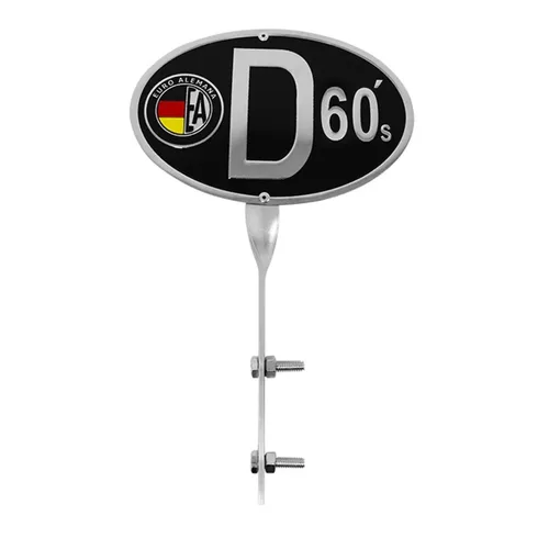 Emblema Placa Defensa Trasera Vw Sedan Vocho Años 60's -