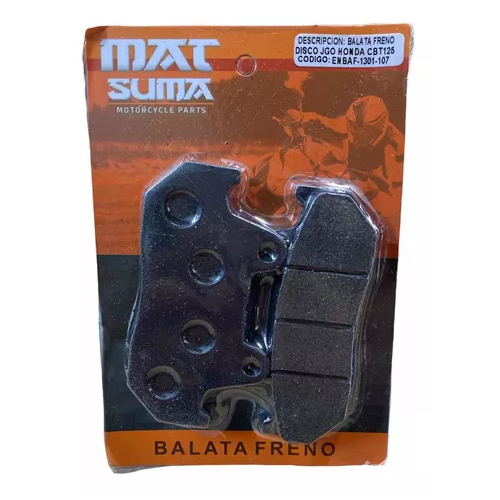 [ENBAF-1301-107] Balata Freno Disco Motocicleta Jgo Honda Cbt125 -