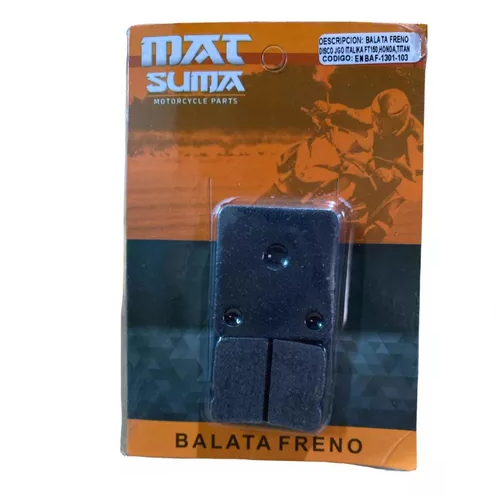 [ENBAF-1301-103] Balata Freno Disco Motocicleta Jgo Italika Ft150 Honda Titan -