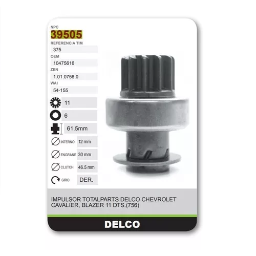 [B54156] Bendix Impulsor De Marcha Delco S10 Blazer 4.3 96 97 98 -