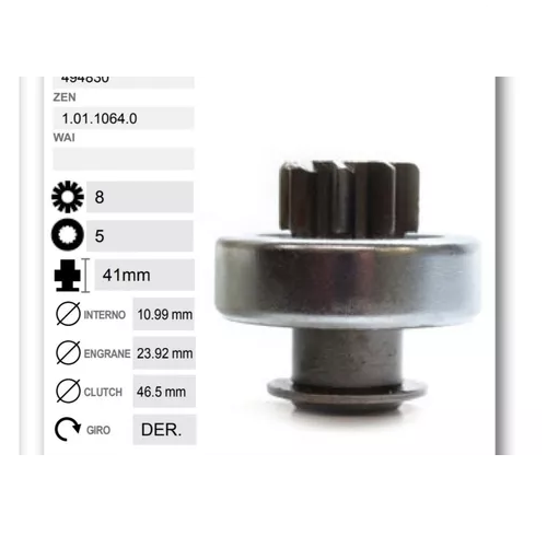 [B48305] Bendix Impulsor De Marcha Valeo Platina Clio 1.6 Valeo -