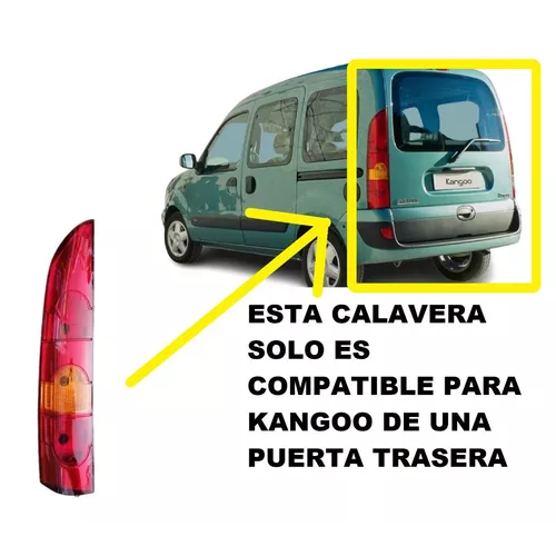 [C73058] Calavera Renault Kangoo 1 Puerta Trasera 07 08 09 10 11 12 Izquierdo / Rojo/Blanco