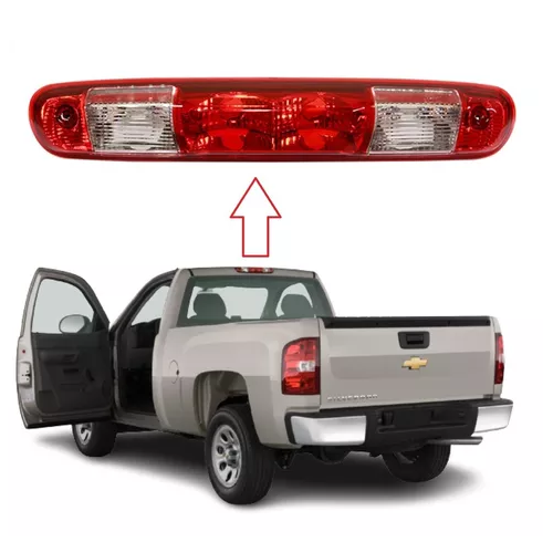 [003-0103-16] Calavera Stop De Cabina Chevrolet Pick Up Silverado 07-13 Rojo / Derecho