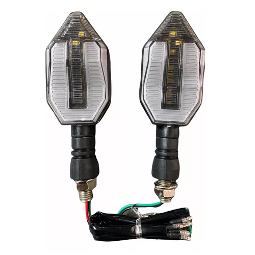 [ENDIR-3213-1026A] Direccionales Motocicleta Led Bicolor Amarillo/azul -1026a CUARTO DIRECCIONAL