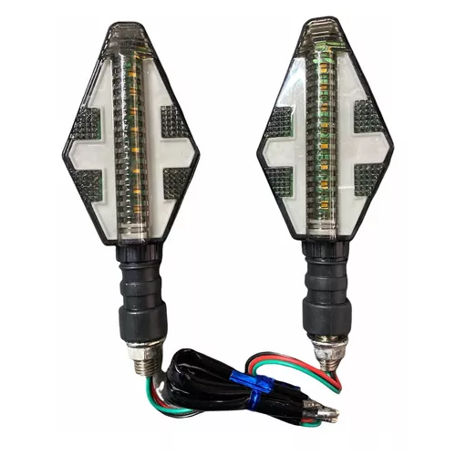 [ENDIR-3213-1030A] Direccionales Motocicleta Led Bicolor Amarillo/azul -1030a CUARTO DIRECCIONAL
