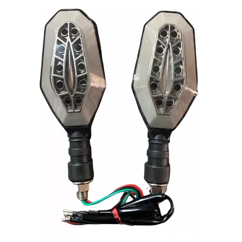 [ENDIR-3213-1031A] Direccionales Motocicleta Led Bicolor Amarillo/azul -1031a CUARTO DIRECCIONAL