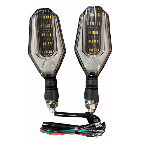 [ENDIR-3213-1033A] Direccionales Motocicleta Led Bicolor Amarillo/azul -1033a CUARTO DIRECCIONAL