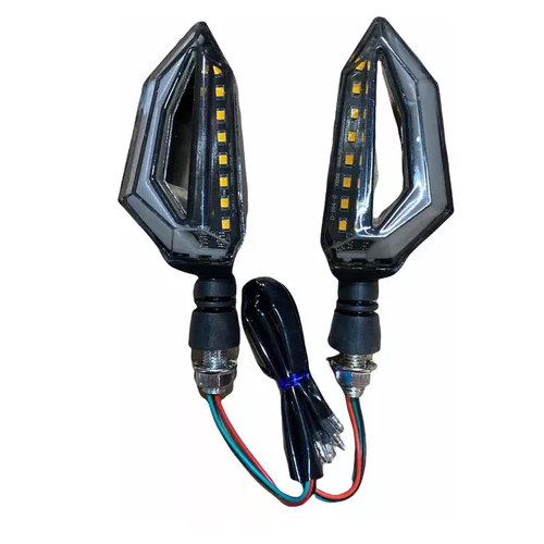 [ENDIR-3213-1038A] Direccionales Motocicleta Led Bicolor Amarillo/azul -1038a CUARTO DIRECCIONAL