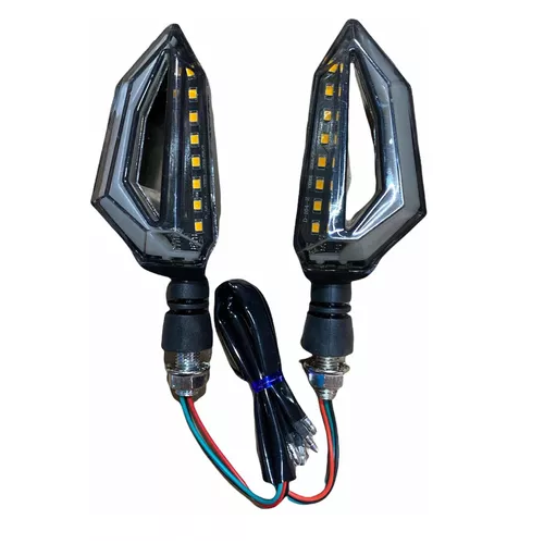 [ENDIR-3213-1040A] Direccionales Motocicleta Led Bicolor Amarillo/azul -1040a CUARTO DIRECCIONAL