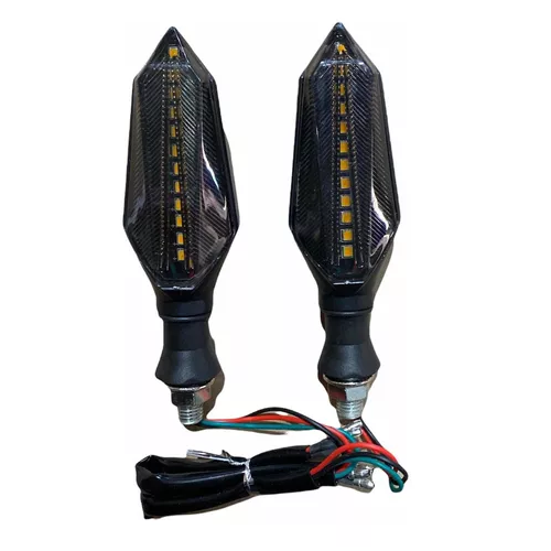 [ENDIR-3213-1051A] Direccionales Motocicleta Led Bicolor Amarillo/azul -1051a CUARTO DIRECCIONAL