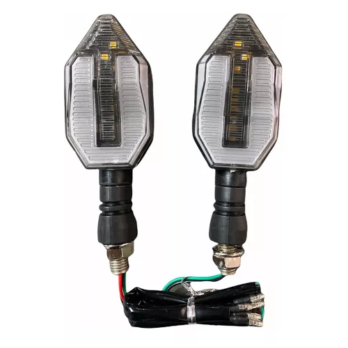 [ENDIR-3213-1026B] Direccionales Motocicleta Led Bicolor Amarillo/blanco -1026b CUARTO DIRECCIONAL