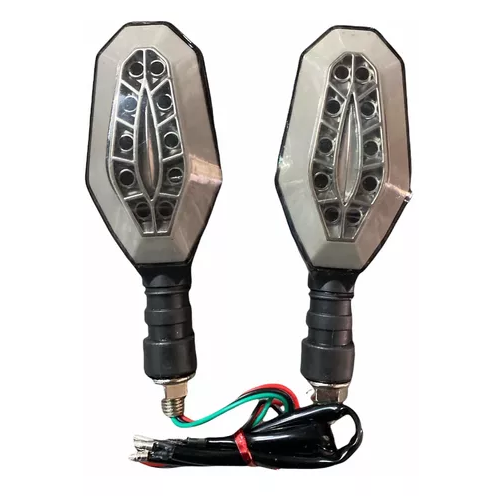 [ENDIR-3213-1031B] Direccionales Motocicleta Led Bicolor Amarillo/blanco -1031b CUARTO DIRECCIONAL