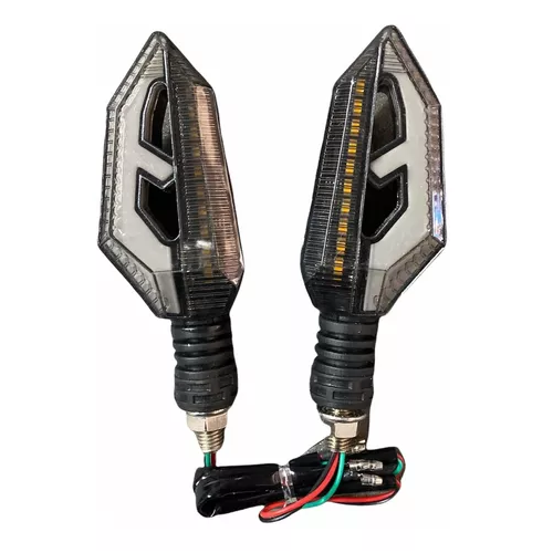 [ENDIR-3213-1032B] Direccionales Motocicleta Led Bicolor Amarillo/blanco -1032b CUARTO DIRECCIONAL