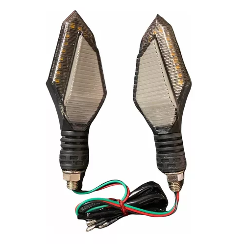 [ENDIR-3213-1039B] Direccionales Motocicleta Led Bicolor Amarillo/blanco -1039b CUARTO DIRECCIONAL