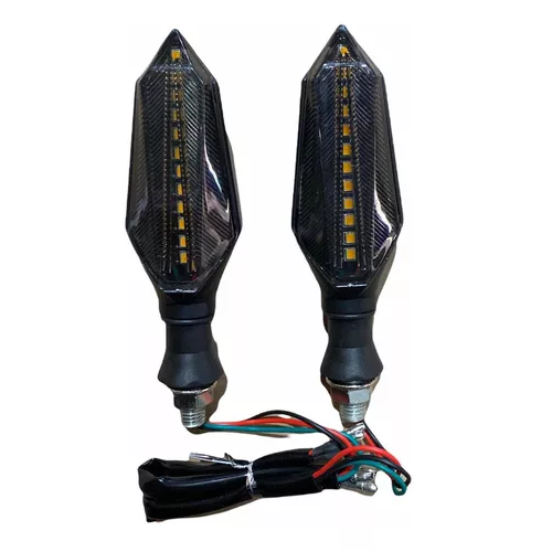 [ENDIR-3213-1051B] Direccionales Motocicleta Led Bicolor Amarillo/blanco -1051b CUARTO DIRECCIONAL